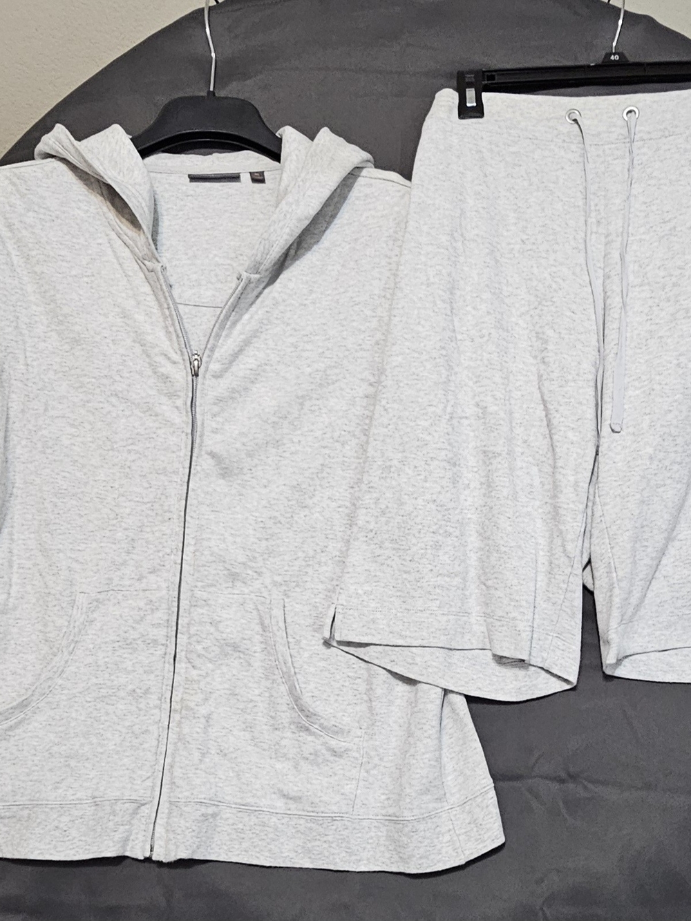 Women's Athletic Drawstring Shorts in Light Gray